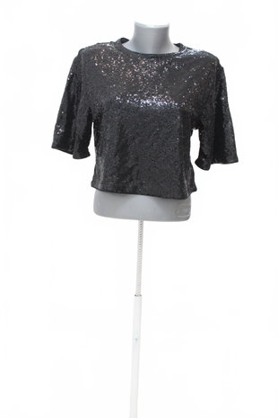 Damen -T-ShirtH&Mohne Aufdruck,farbeschwarz,größeS