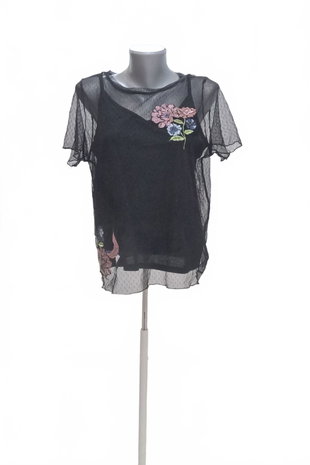 Damen -T-ShirtPage Onemit Aufdruck,farbeschwarz,größeL