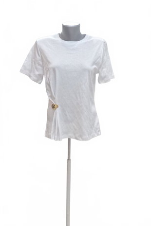 Damen -T-ShirtF&Fohne Aufdruck,farbeweiss,größe42