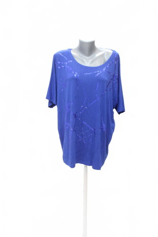 Damen -T-ShirtGenesismit Aufdruck,farbeblau,größe2XL
