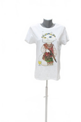 Damen -T-ShirtGenesismit Aufdruck,farbeweiss,größe42