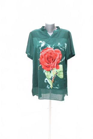 Damen -T-ShirtGenesisohne Aufdruck,farbegeblümt,größeXL