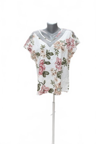 Damen -T-ShirtSheinohne Aufdruck,farbegeblümt,größe40