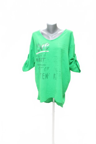 Damen -T-ShirtGenesismit Aufdruck,farbegrün,größeL