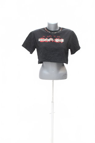 Damen -T-ShirtGenesismit Aufdruck,farbeschwarz,größeXS