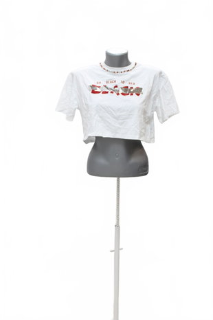 Damen -T-ShirtGenesismit Aufdruck,farbeweiss,größeXS
