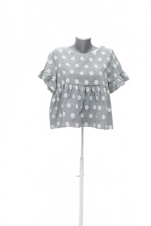 Damen -T-ShirtSheinohne Aufdruck,farbegeblümt,größe38