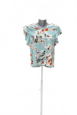 Damen -T-ShirtSheinohne Aufdruck,farbegeblümt,größeM