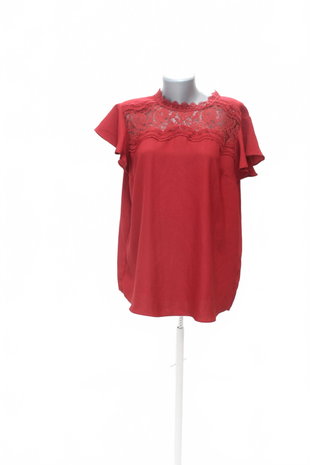 Damen -T-ShirtPrimarkohne Aufdruck,farberot,größe46