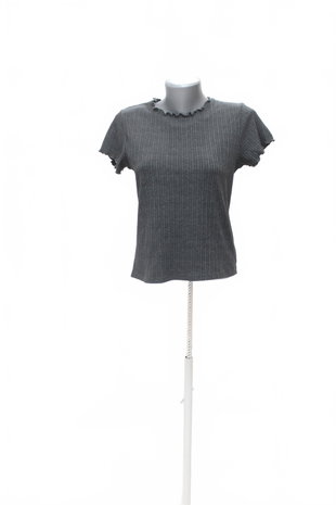 Damen -T-ShirtH&Mohne Aufdruck,farbegrau,größeM