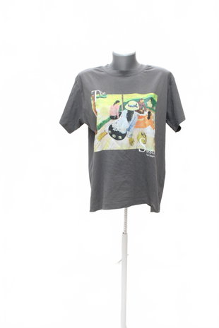 Damen -T-ShirtSinsaymit Aufdruck,farbegrau,größeS