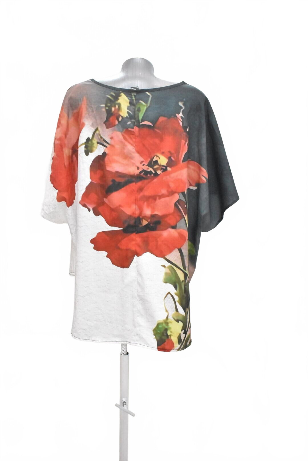 Damen -T-ShirtSheinohne Aufdruck,farbegeblümt,größe3XL