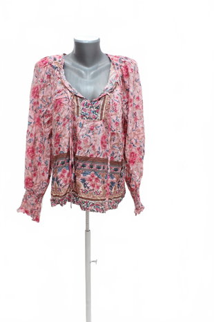 Damen -T-ShirtSheinohne Aufdruck,farbegeblümt,größeM