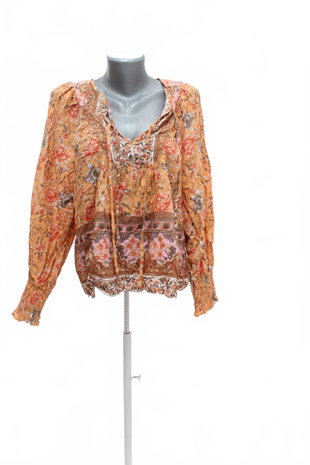 Damen -T-ShirtSheinohne Aufdruck,farbegeblümt,größeM