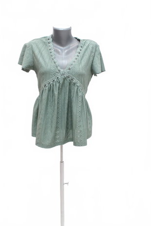Damen -T-ShirtSheinohne Aufdruck,farbegrün,größe40