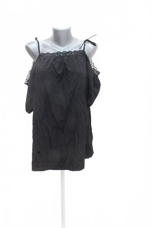 Damen -T-ShirtSheinohne Aufdruck,farbeschwarz,größeXL