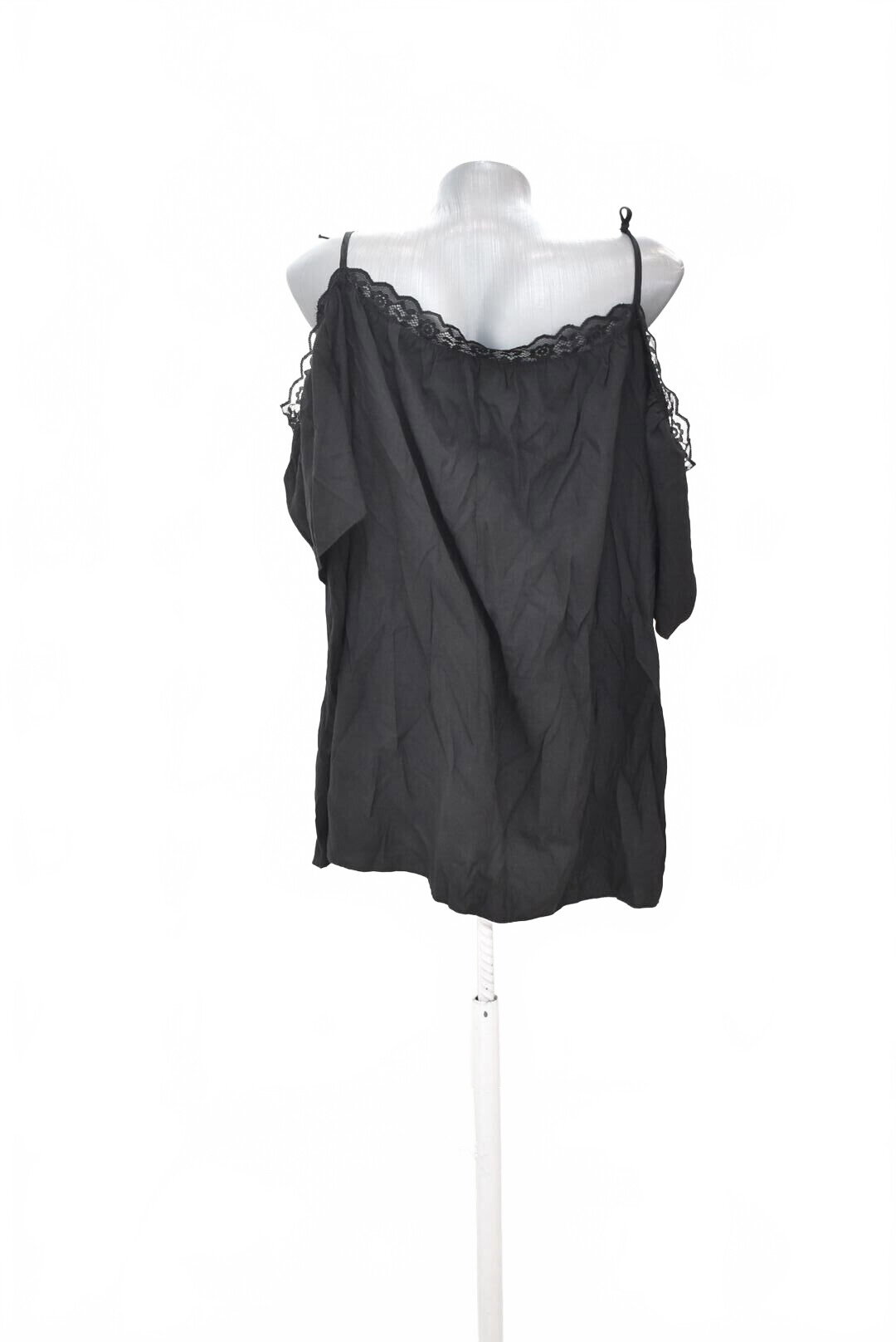 Damen -T-ShirtSheinohne Aufdruck,farbeschwarz,größeXL