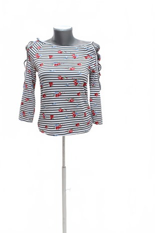 Damen -T-ShirtJaninaohne Aufdruck,farbegestreift,größeXS