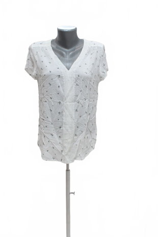 Damen -T-ShirtCamaieuohne Aufdruck,farbegeblümt,größeM