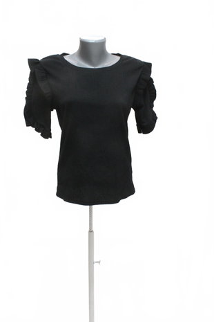 Damen -T-ShirtReservedohne Aufdruck,farbeschwarz,größeL