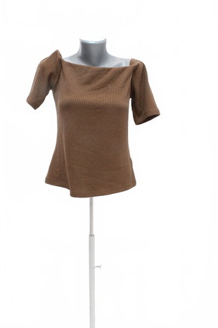Damen -T-ShirtH&Mohne Aufdruck,farbebraun,größeXL