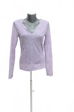 Damen -T-ShirtAmisuohne Aufdruck,farbeviolett,größeL