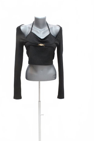 Damen -T-ShirtSheinohne Aufdruck,farbeschwarz,größe40