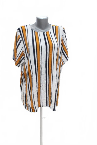 Damen -T-ShirtGenesisohne Aufdruck,farbegestreift,größeXL