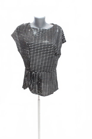 Damen -T-ShirtBelovedohne Aufdruck,farbesilber,größeL