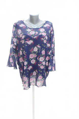 Damen -T-ShirtJaninaohne Aufdruck,farbegeblümt,größe48