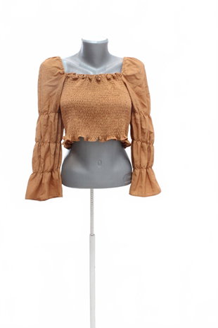Damen -T-ShirtSheinohne Aufdruck,farbebraun,größeL