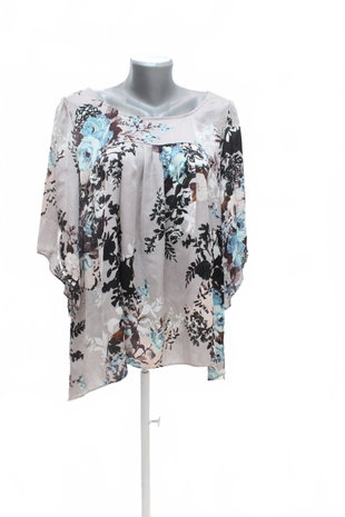 Damen -T-ShirtGenesisohne Aufdruck,farbegeblümt,größeXL