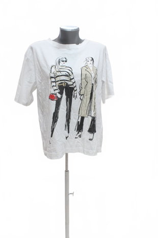 Damen -T-ShirtGenesismit Aufdruck,farbeweiss,größeL