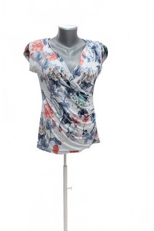 Damen -T-ShirtGenesisohne Aufdruck,farbegeblümt,größe44