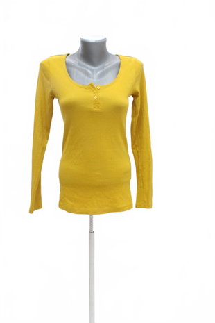 Damen -T-ShirtEsmaraohne Aufdruck,farbegelb,größeS