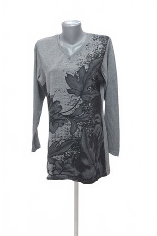 Damen -T-ShirtGenesismit Aufdruck,farbegrau,größeL