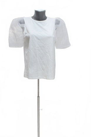 Damen -T-ShirtZaraohne Aufdruck,farbeweiss,größeM