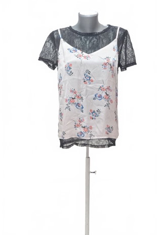 Damen -T-ShirtPromodohne Aufdruck,farbegeblümt,größeM