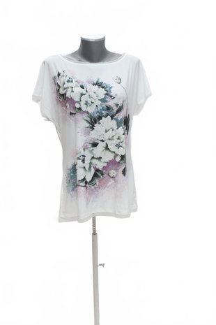 Damen -T-ShirtGenesisohne Aufdruck,farbegeblümt,größe48