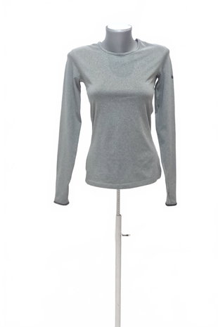 Damen -T-ShirtAlpine Proohne Aufdruck,farbegrau,größeS