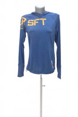 Damen -T-ShirtReebokohne Aufdruck,farbeblau,größeS