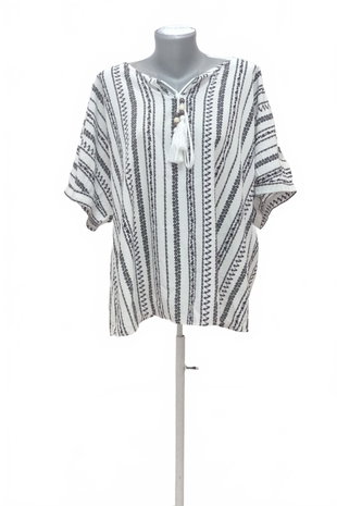 Damen -T-ShirtSheinohne Aufdruck,farbegemustert,größe2XL