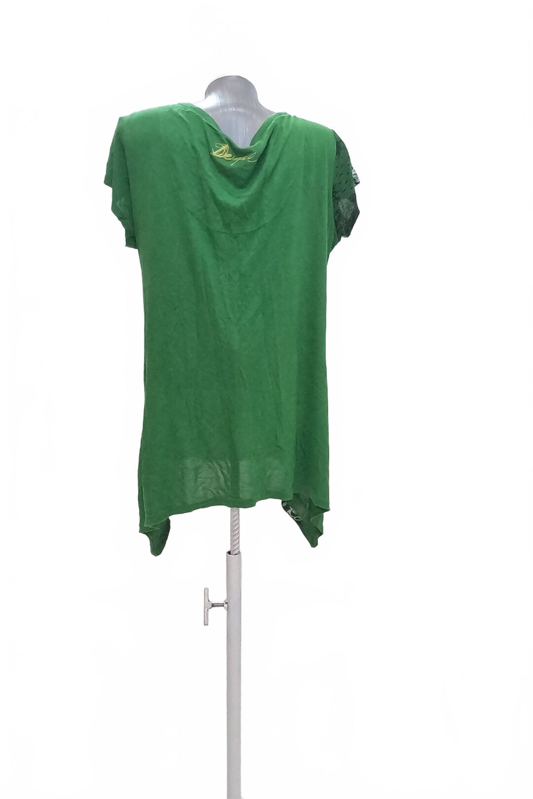 Damen -T-ShirtDesigualmit Aufdruck,farbegrün,größe2XL