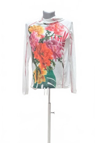 Damen -T-ShirtDesigualmit Aufdruck,farbeweiss,größeS