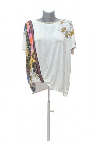 Damen -T-ShirtDesigualohne Aufdruck,farbemehrfarbig,größe2XL