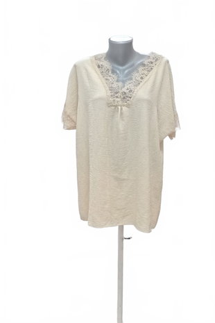 Damen -T-ShirtGenesisohne Aufdruck,farbebeige,größe2XL