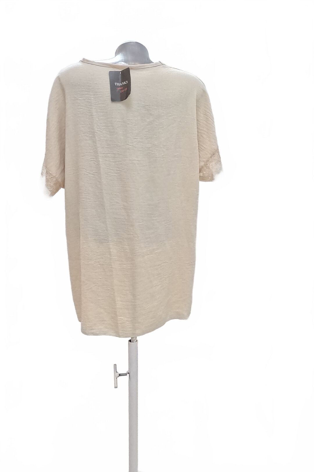Damen -T-ShirtGenesisohne Aufdruck,farbebeige,größe2XL