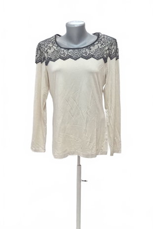 Damen -T-ShirtTaifunohne Aufdruck,farbebeige,größeL