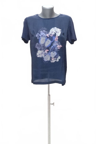 Damen -T-ShirtTchibomit Aufdruck,farbeblau,größe36