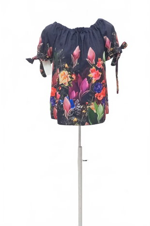 Damen -T-ShirtNew Collectionohne Aufdruck,farbegeblümt,größeL